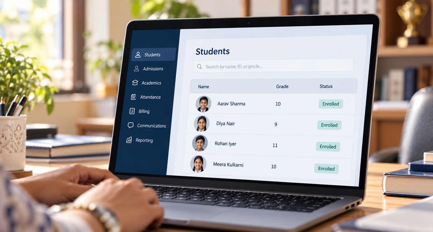 SchoolAdminCE students dashboard